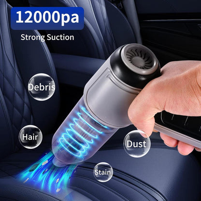 Aspirador de Mano Inalámbrico 4 en 1 con Soplador y Compresor, USB, para Hogar y Coche