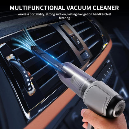 Aspirador de Mano Inalámbrico 4 en 1 con Soplador y Compresor, USB, para Hogar y Coche