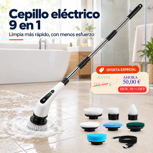 Cepillo Eléctrico de Limpieza 9 en 1