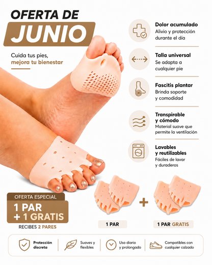Almohadillas terapéuticas con separador de dedos