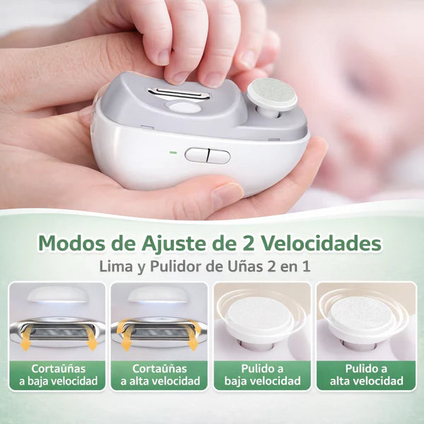 Cortaúñas y Pulidor Eléctrico 3 en 1™ Uñas perfectas en segundos, sin cortes ni esfuerzo.