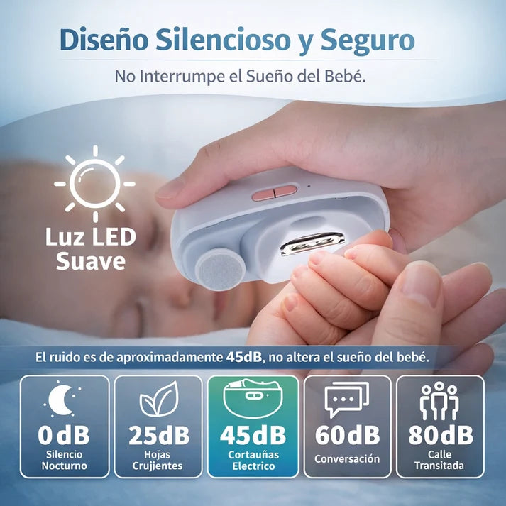 Cortaúñas y Pulidor Eléctrico 3 en 1™ Uñas perfectas en segundos, sin cortes ni esfuerzo.