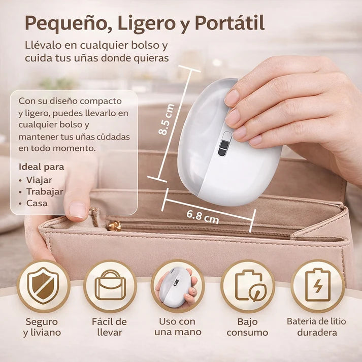 Cortaúñas y Pulidor Eléctrico 3 en 1™ Uñas perfectas en segundos, sin cortes ni esfuerzo.