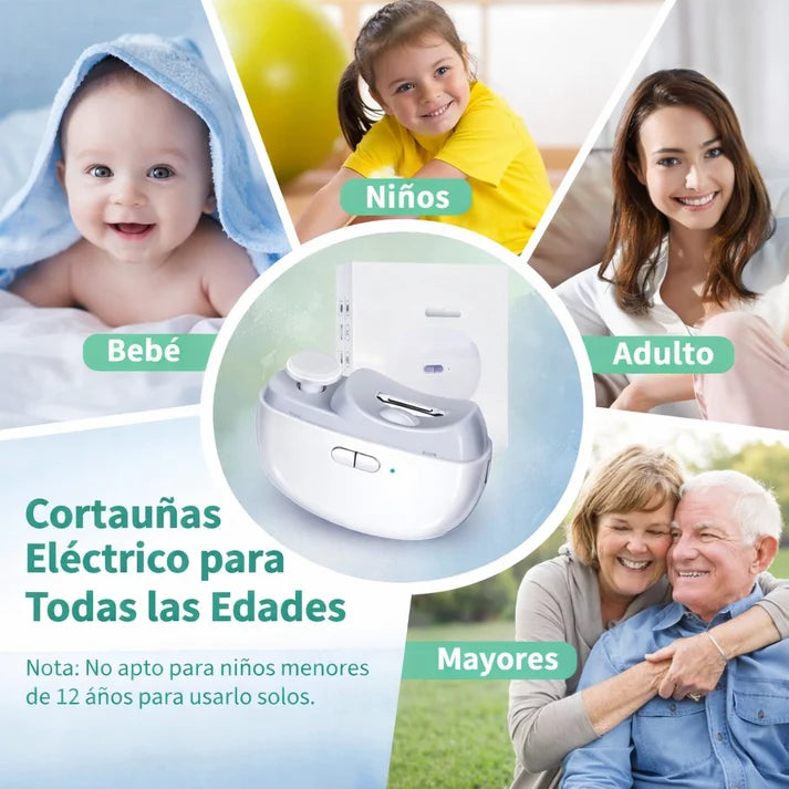 Cortaúñas y Pulidor Eléctrico 3 en 1™ Uñas perfectas en segundos, sin cortes ni esfuerzo.
