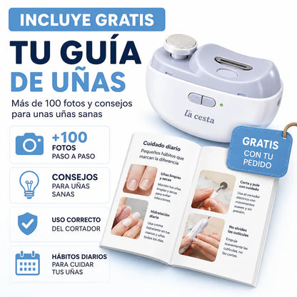 Cortaúñas y Pulidor Eléctrico 3 en 1™ Uñas perfectas en segundos, sin cortes ni esfuerzo.