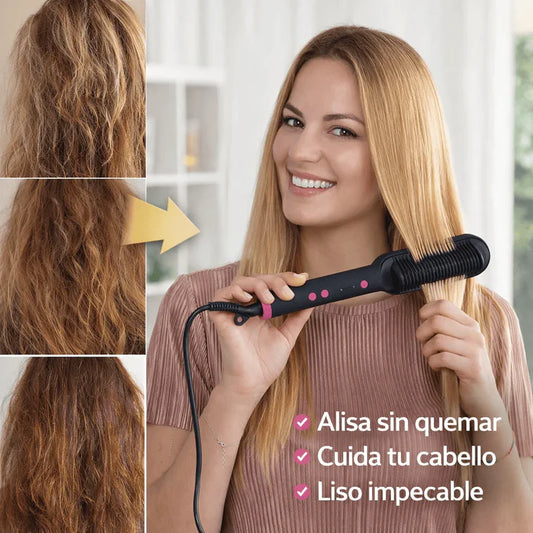 Cepillo Alisador Cerámico 5 Temperaturas — Liso Perfecto en Casa