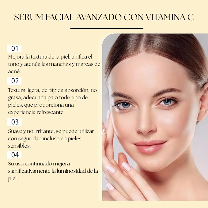 Loción Facial 5 en 1 con Vitamina C+ Activa – 130 ml | SADOER