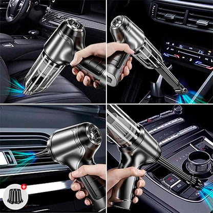Aspirador de Mano Inalámbrico 4 en 1 con Soplador y Compresor, USB, para Hogar y Coche