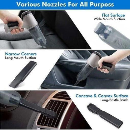 Aspirador de Mano Inalámbrico 4 en 1 con Soplador y Compresor, USB, para Hogar y Coche