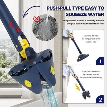 Fregona Triangular 4 en 1 - Limpieza Eficaz Sin Esfuerzo