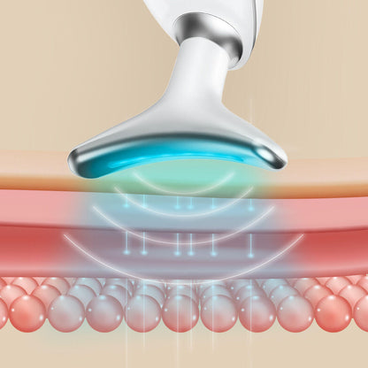 Masajeador facial eléctrico para rostro y cuello con LED, EMS y calor Selora