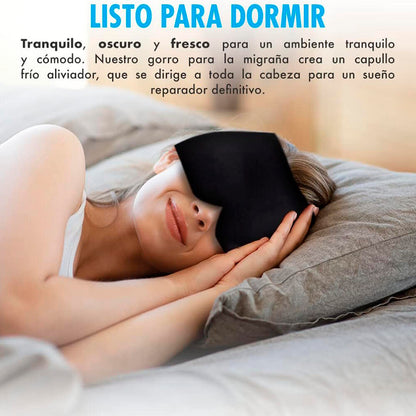 Gorro Terapéutico de Compresión para Alivio de Migrañas y Dolor de Cabeza [Frío y Calor]