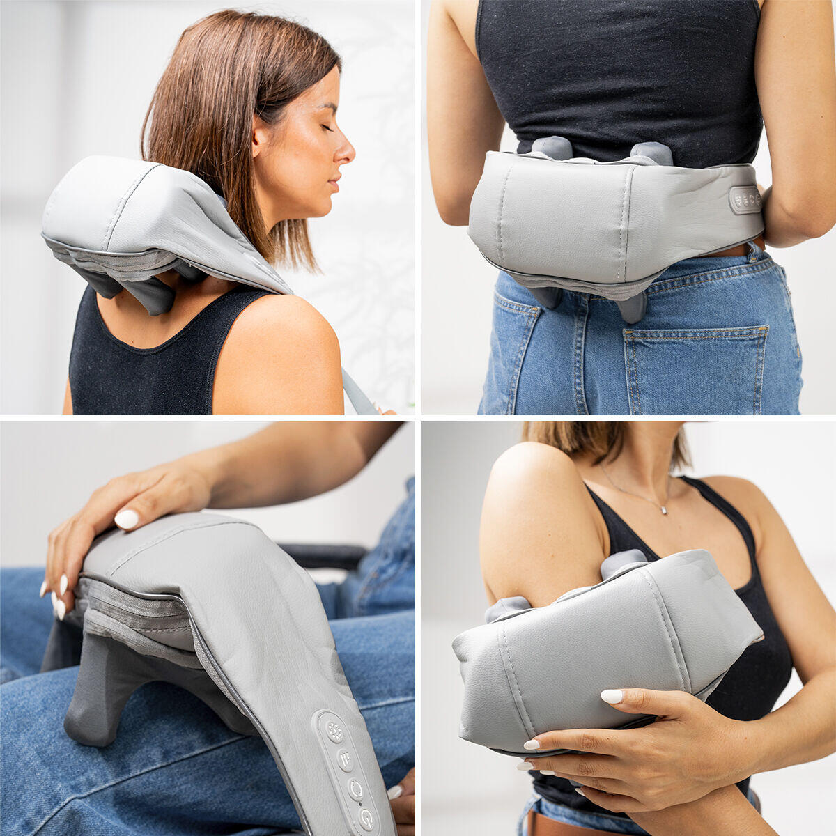 Masajeador para cuello, hombros y espalda con calor terapéutico